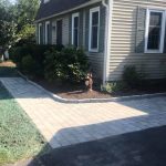 after paver sidewalk installation